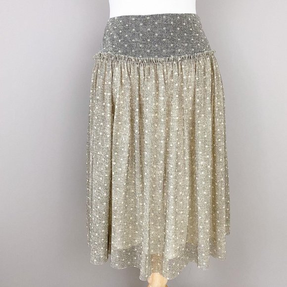 Alberto Makali Polka Dot Sheer A Line Skirt 8 - Picture 3 of 4